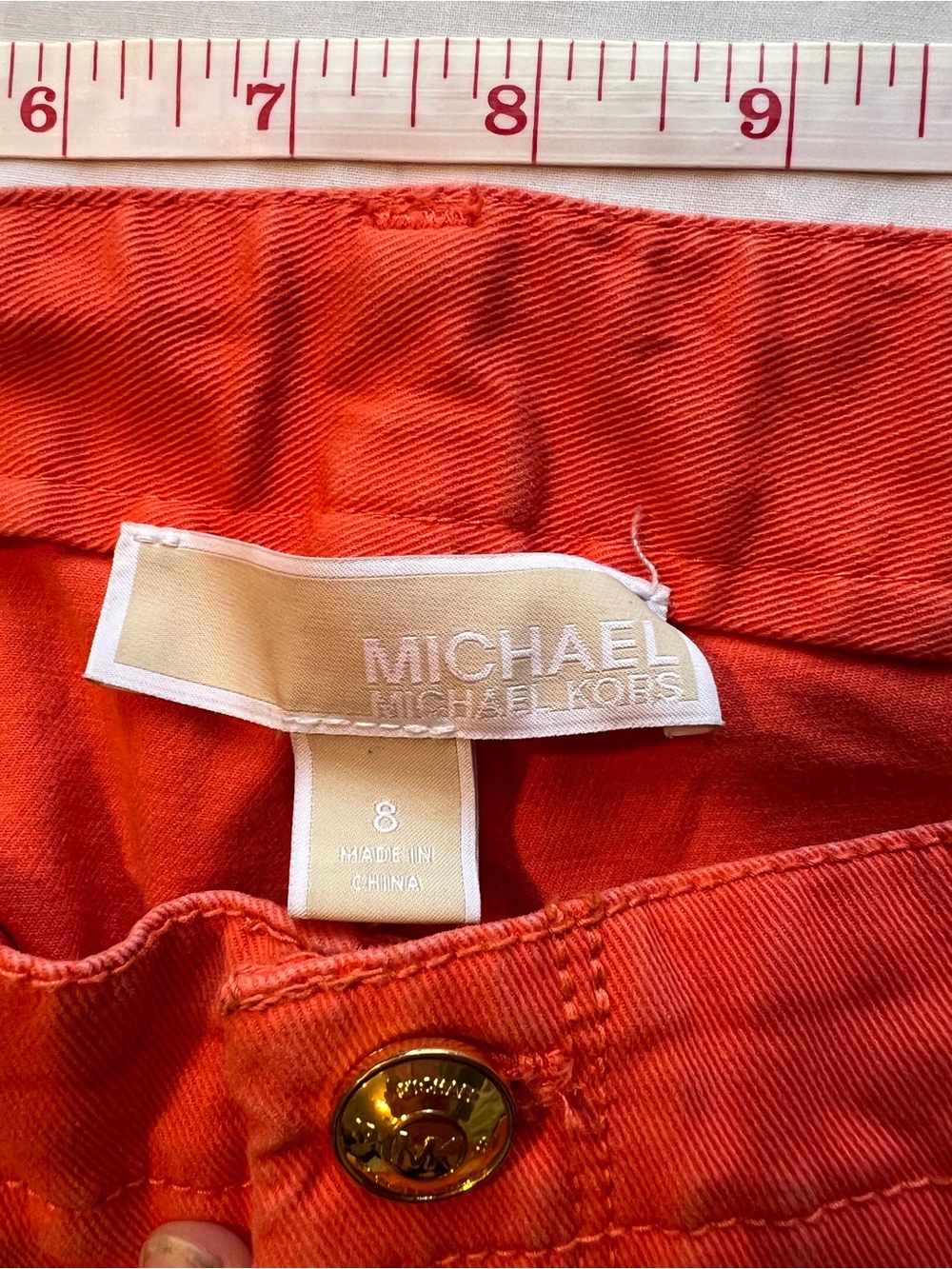 Michael Kors Orange Skinny Jeans Size 8 - Picture 7 of 8
